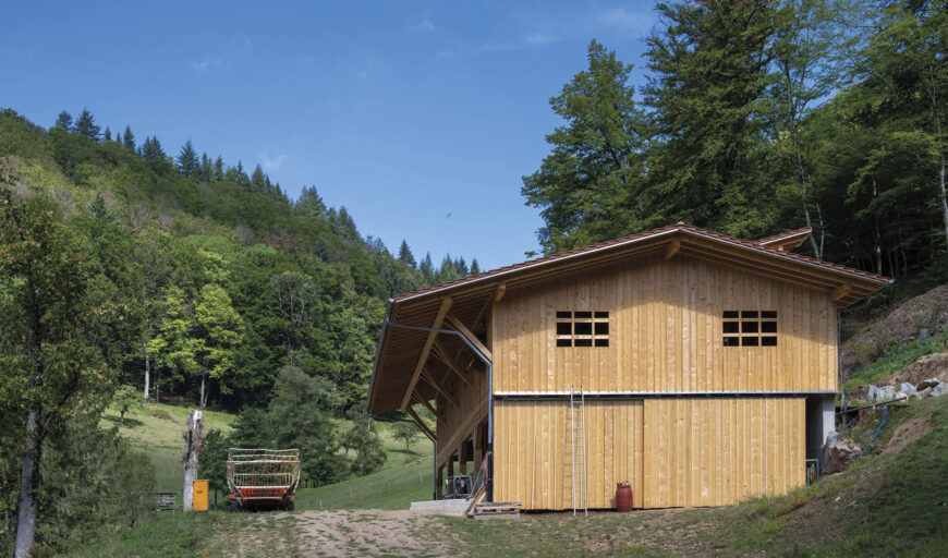 Offenlaufstall auf dem Oberen Schwärzenbachhof