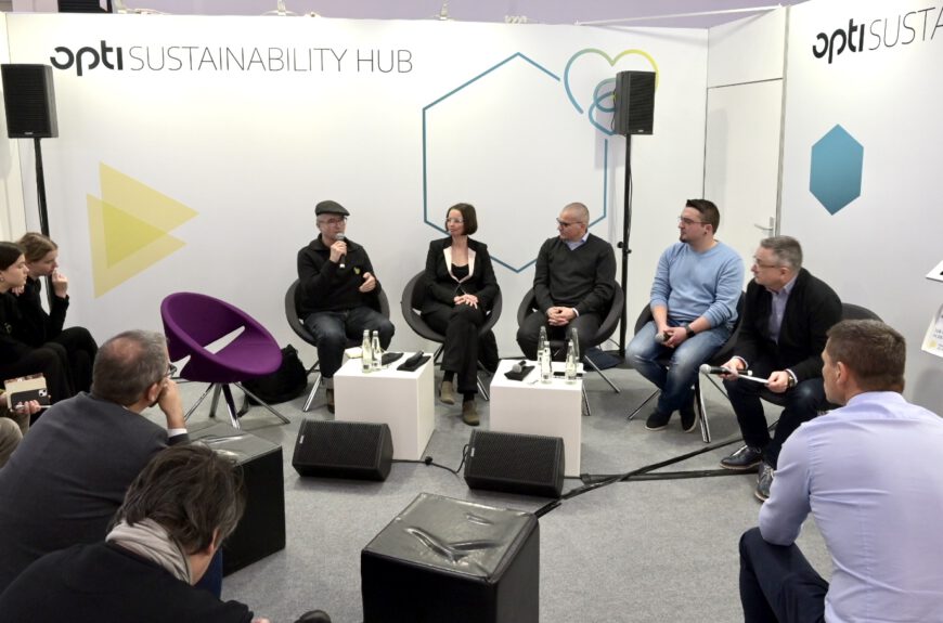 Frank Sonnenberg als Teilnehmer auf dem Sustainability Hub der Opti 2023