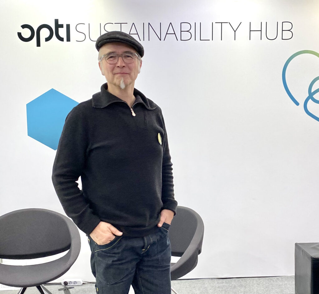 Frank Sonnenberg als Teilnehmer auf dem Sustainability Hub der Opti 2023