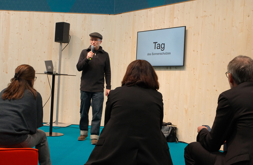 Frank Sonnenberg präsentiert auf dem Sustainability Hub der opti 2025 das Thema Klimawandel und Gesundheit aus der Sicht der Augenoptik.
